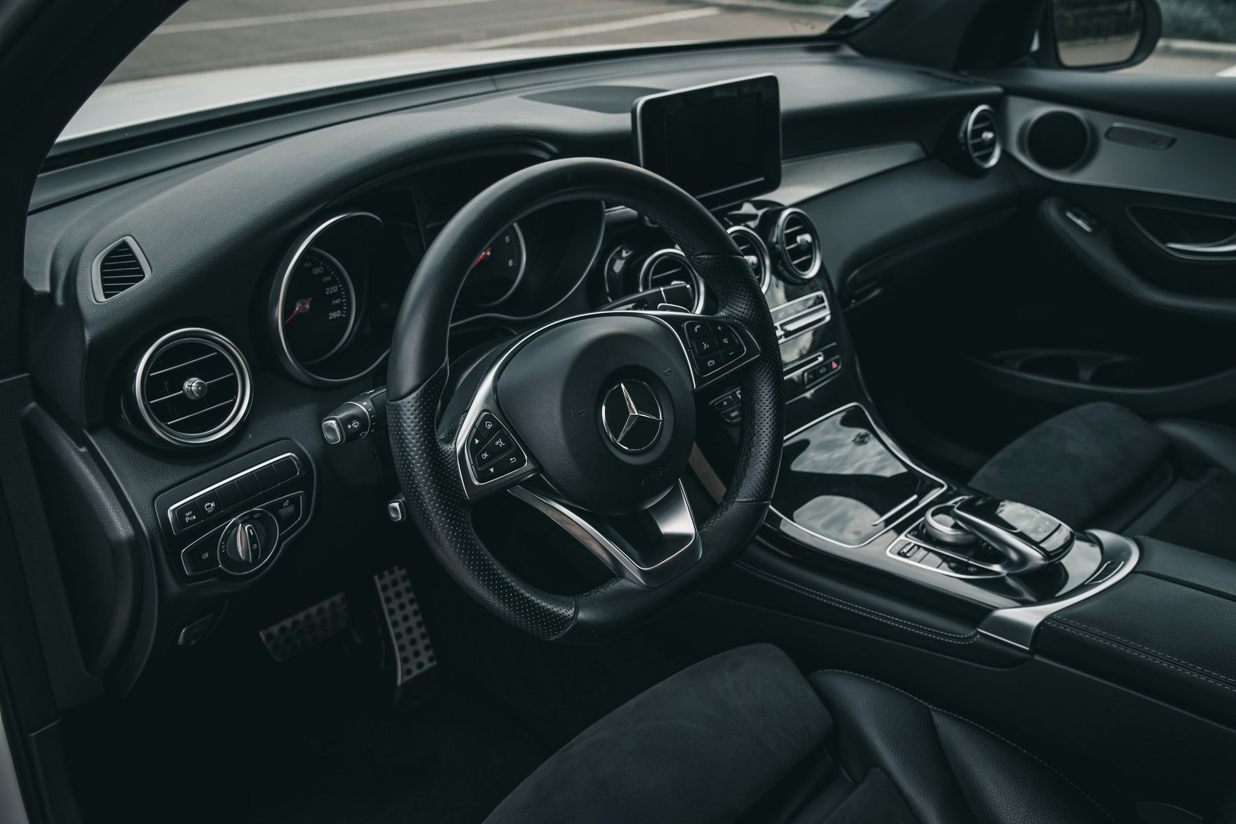 Black electric Mercedes